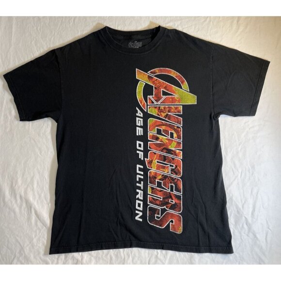 Large Black Marvel Avengers Age Of Ultron Short Sleeve T-Shirt - Picture 2 of 6